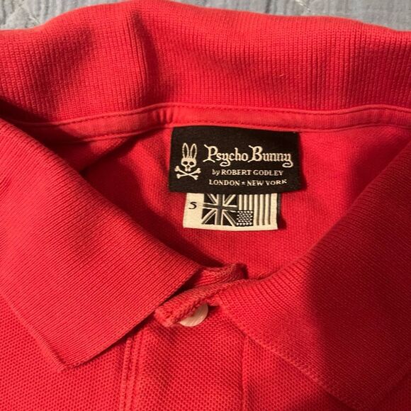 Men's Red Polo Shirt Size 5 - Picture 2 of 6